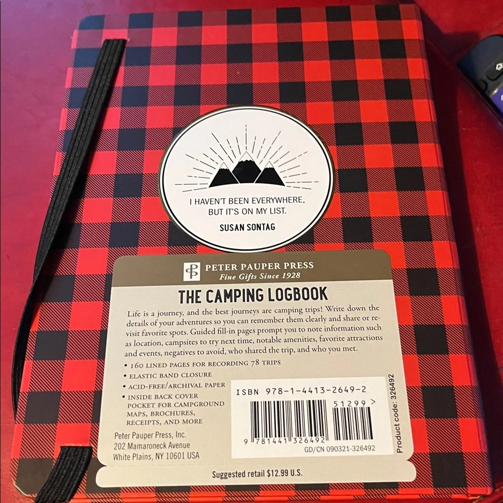 Camper Log book. Record your adventures